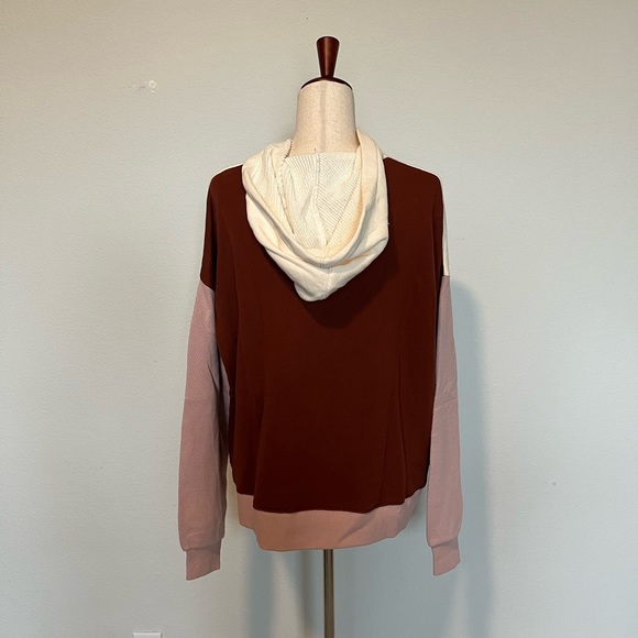 Madewell MWL Airyterry Hoodie Sweatshirt in Colorblock - Picture 5 of 9